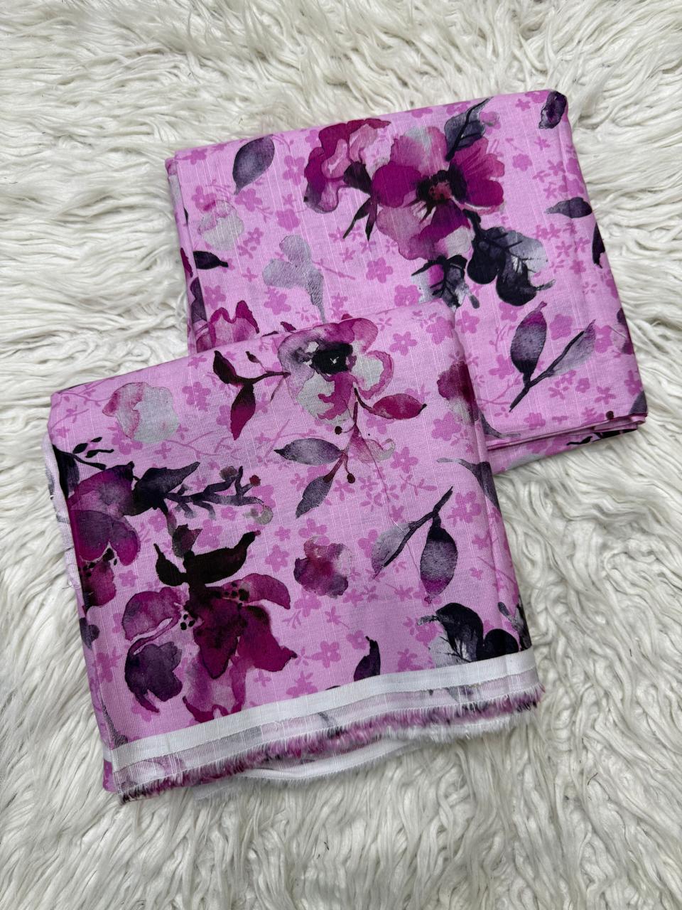 2Pc Slub Khaddar Allover Suit - #43635