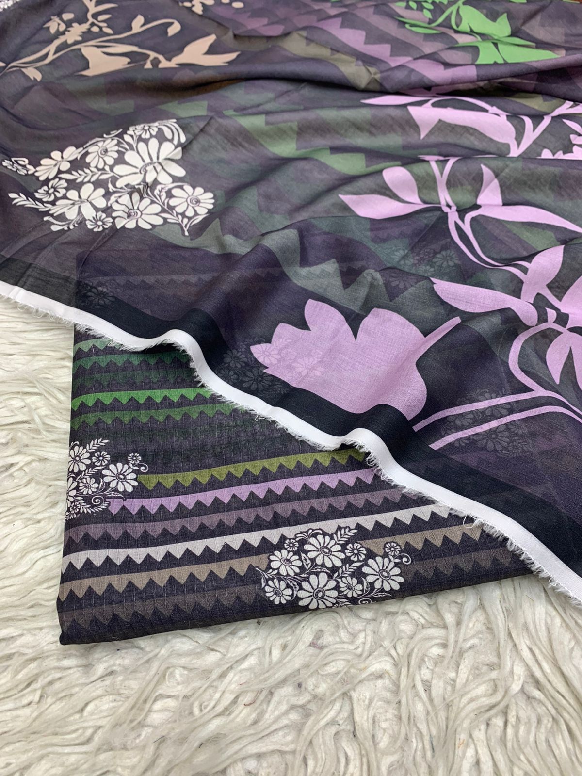 Sapphire 3Pc Bana Dora Lawn Unstitched Suit Vol-0127