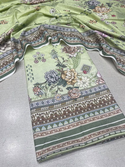 2Pc Dhanak Kameez & Dupatta Unstitched Suit 74