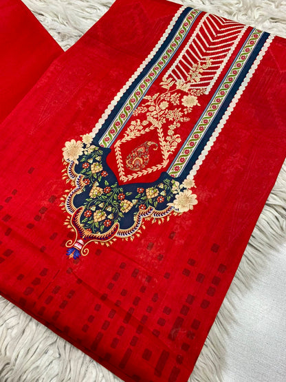 2Pc Printed Lawn Unstitched Suit 68