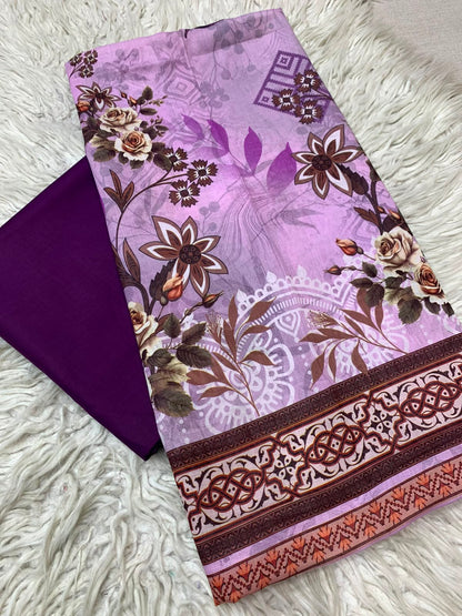 2Pc Printed Lawn Unstitched Suit 550