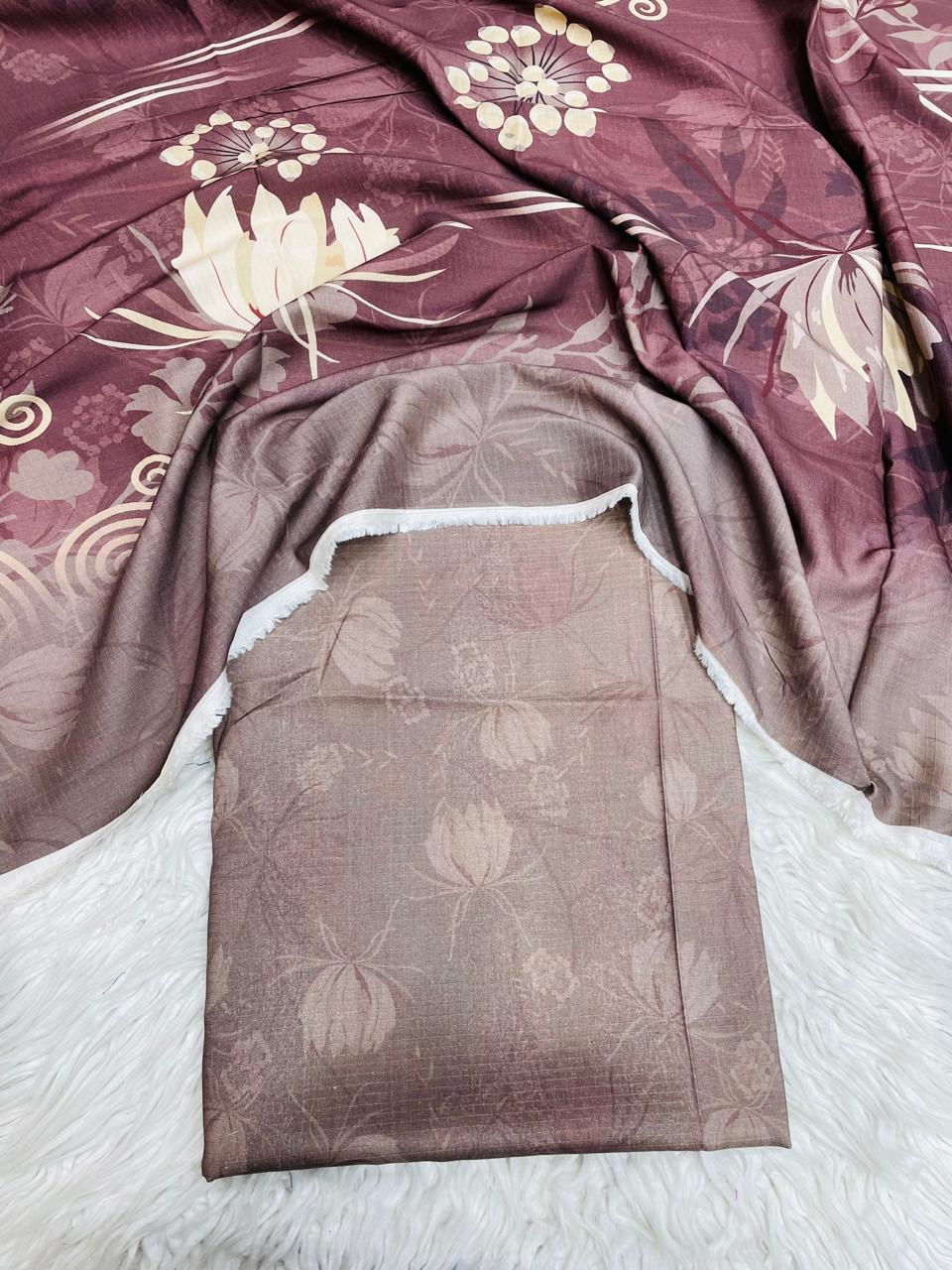 2 PC LINEN BANA DORA AL KARAM KAMEEZ & DUPATTA VOL-3169