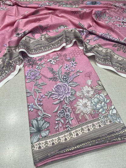 2Pc Dhanak Kameez & Dupatta Unstitched Suit 74