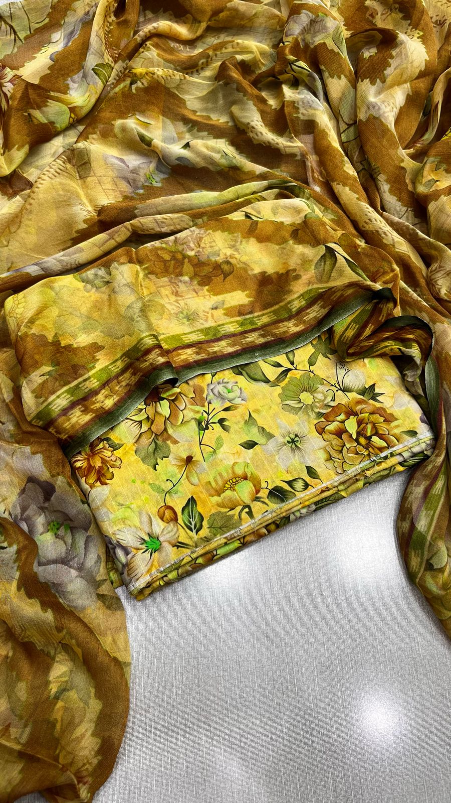 3Pc Luxury Chiffon with Tana Dora - Floriana Vol-307