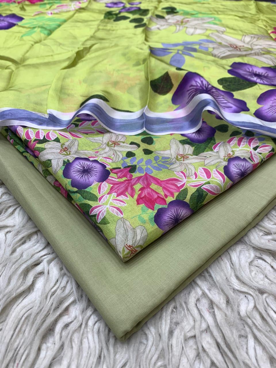 90x88 3Pc Premium Lawn Suit Vol-005