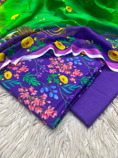3Pc Lawn Digital Printed Unstitched Suit 15