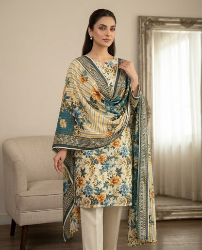 3Pc Zobia Lawn Unstitched Suit 29