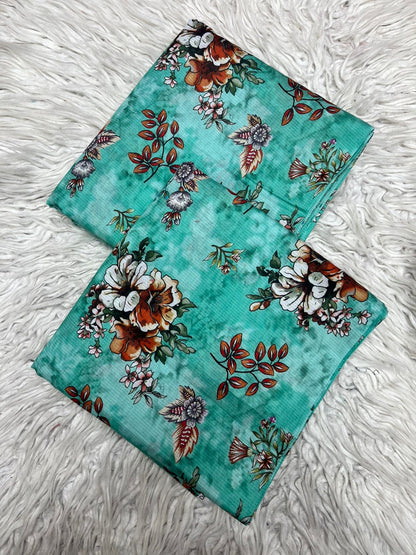 2Pc Chamki Lawn Digital Printed Unstitched Suit 485