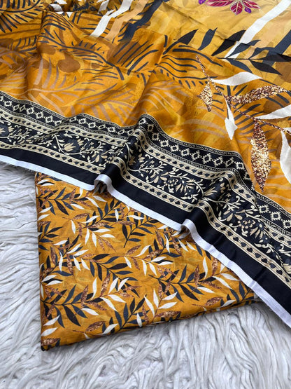 3Pc Lawn Allover Digital Printed Unstitched Suit Vol-0145