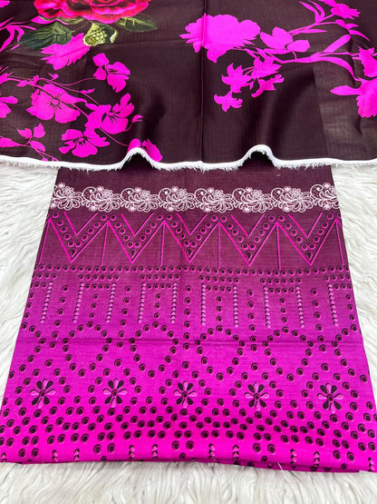2Pc Sapphire Lawn Bana Dora Kameez & Printed Lawn Duppata Vol-3204