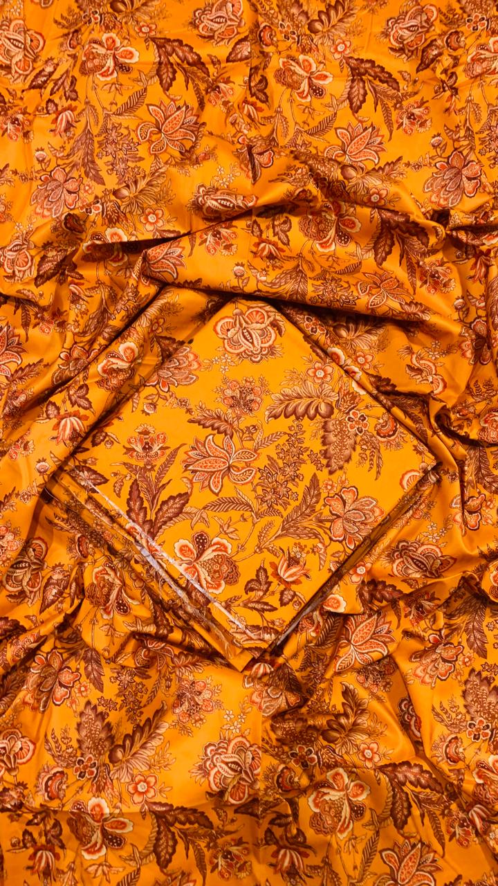 2 PC Linen Allover Unstitched Suit D-32592