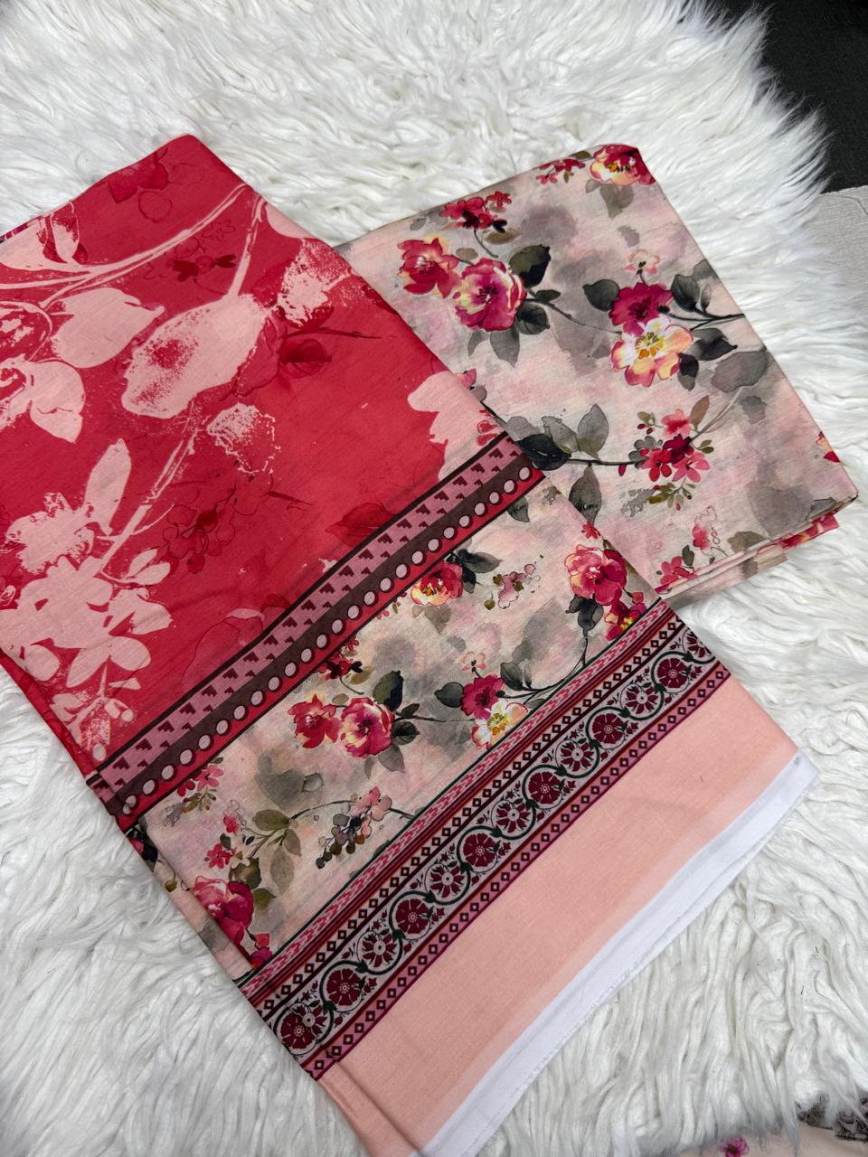 3Pc Lawn Unstitched Suit - #702