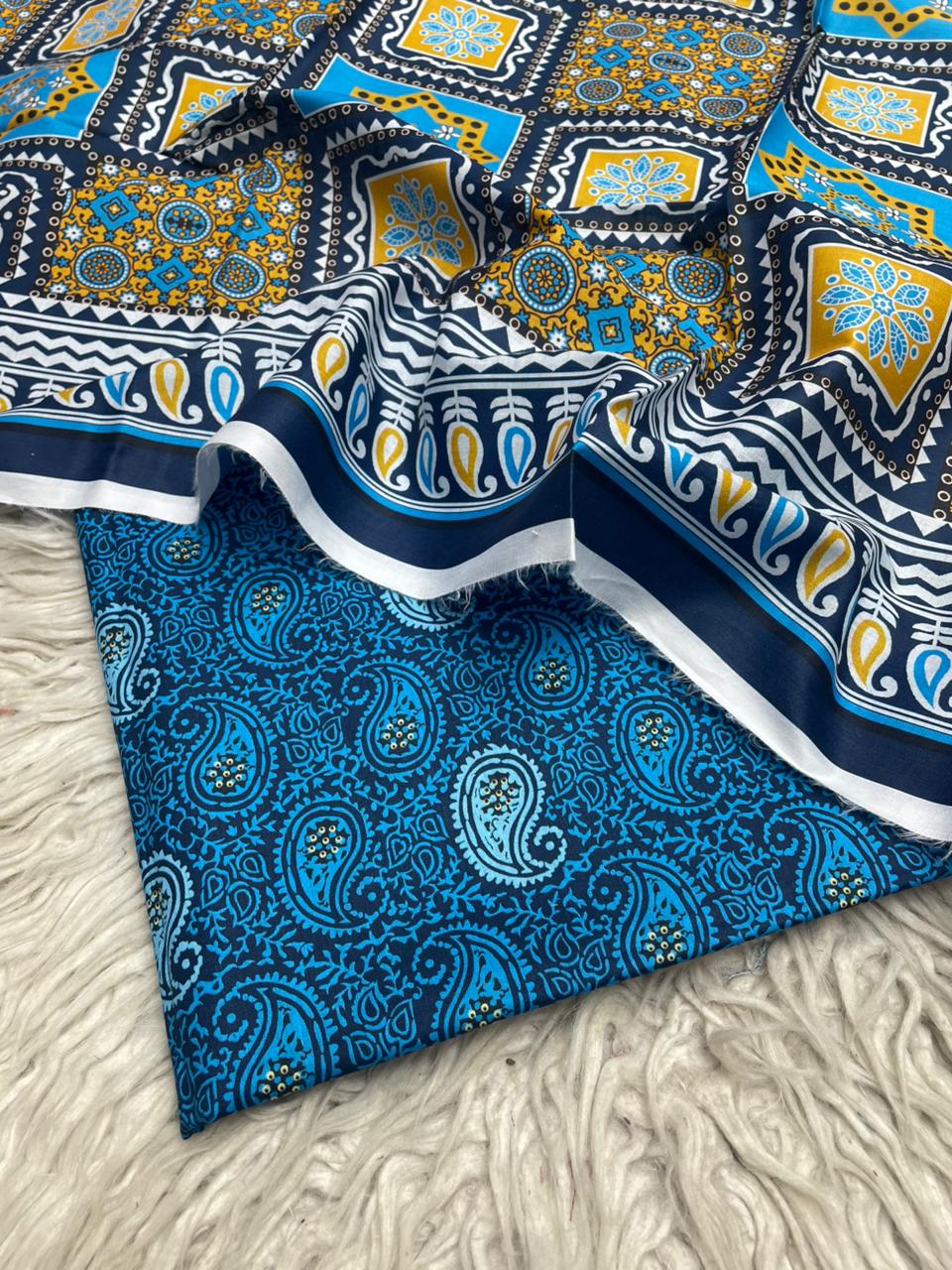 2Pc Lawn Kameez & Duppata Printed Suit  Vol-3209