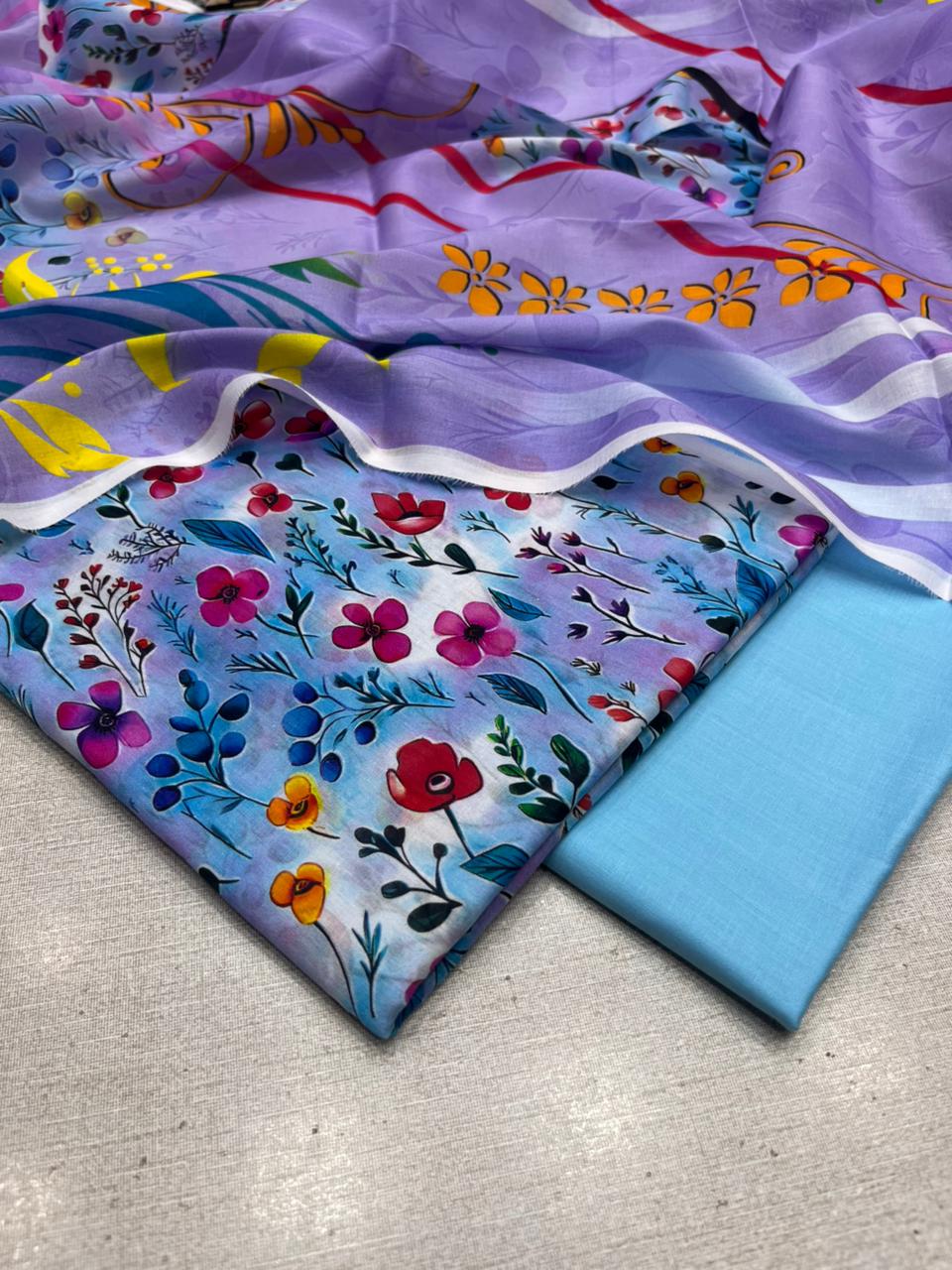 3Pc Zobia Lawn Unstitched Suit 29