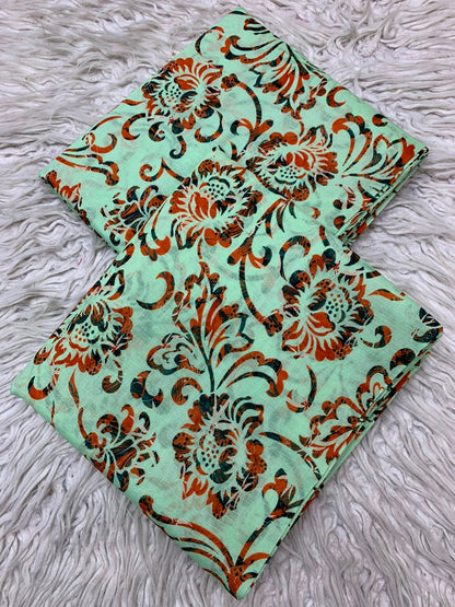 2Pc Bana Dora Print Lawn Suit Vol-535
