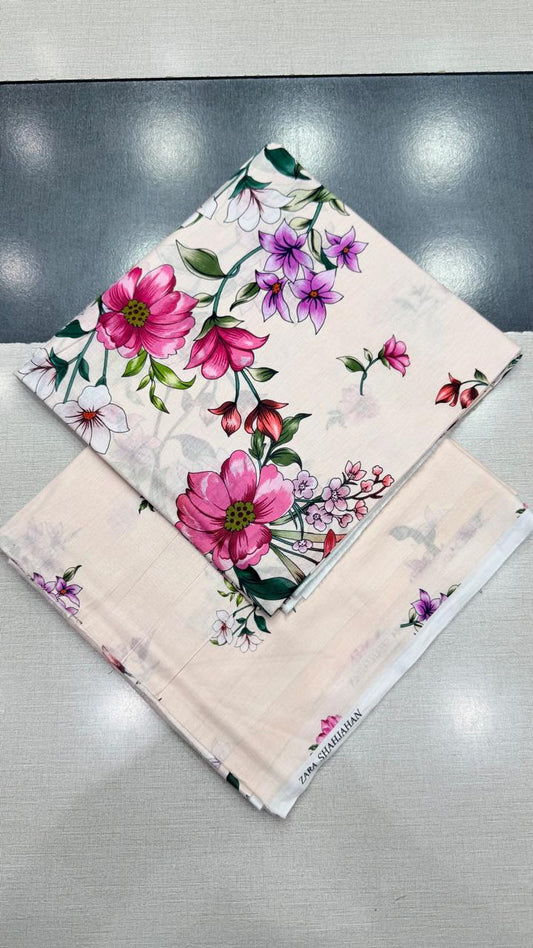 2Pc Supima Lawn Unstitched Suit