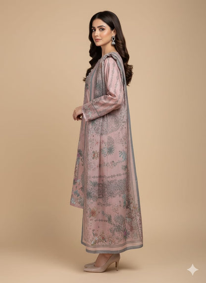 2 PC Firdous Kameez & Dupatta Unstitched Suit D-963