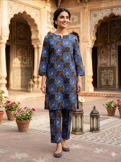 2Pc Chamki Lawn Digital Printed Unstitched Suit 495