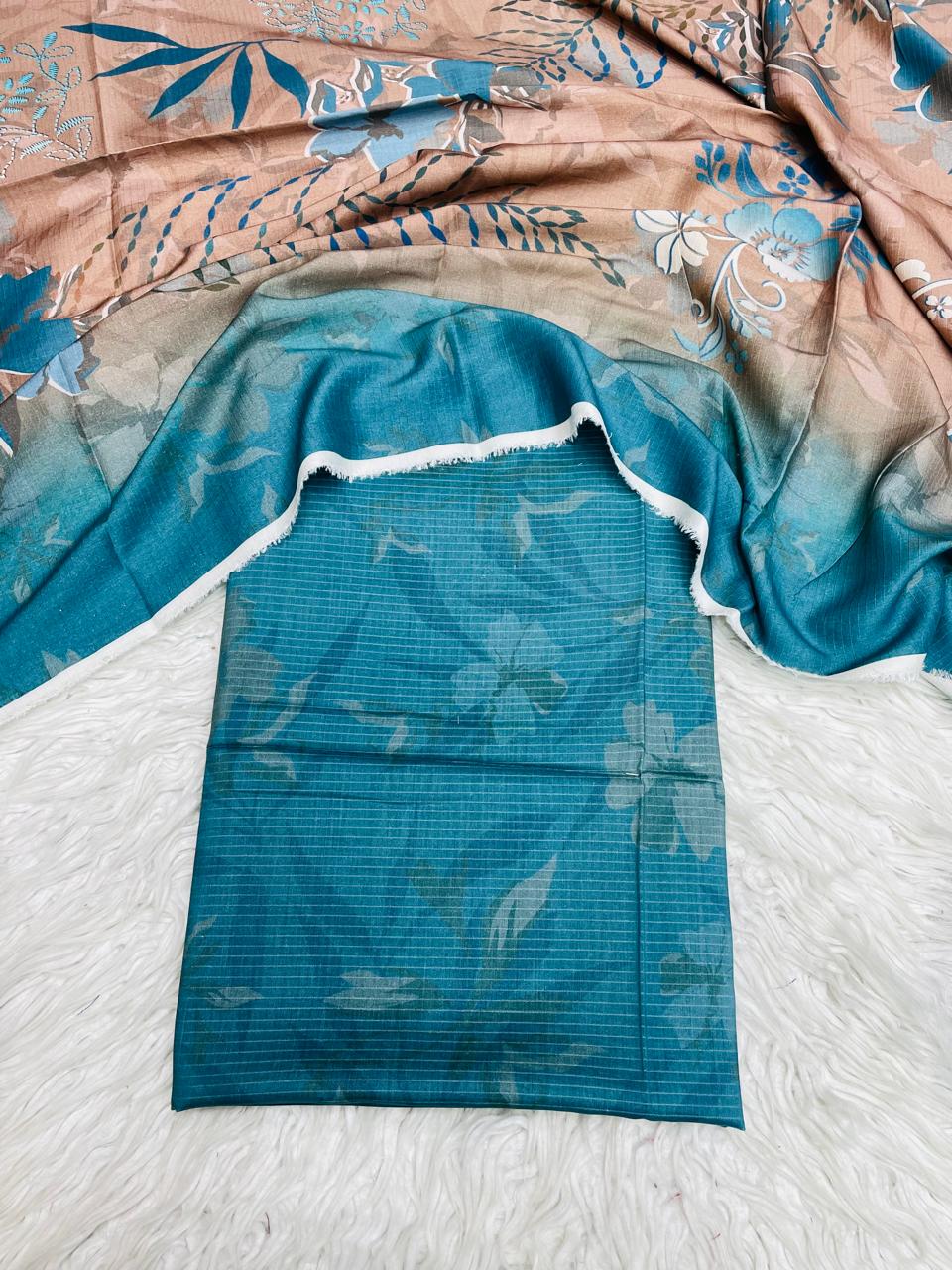 2 PC LINEN BANA DORA AL KARAM KAMEEZ & DUPATTA VOL-3169