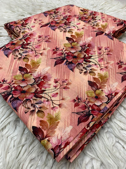 2Pc Bana Dora Print Lawn Suit Vol-535