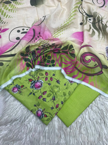 3Pc Lawn Digital Printed Unstitched Suit 15