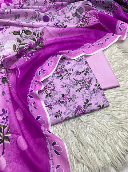 3Pc Zobia Lawn Unstitched Suit 29