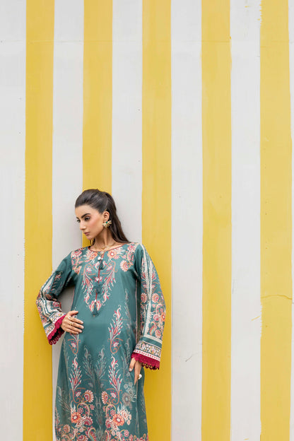 Firdous - Printed - Lawn - 3pc - D914