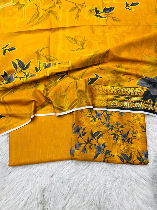 3 PC Slub Khaddar Suit Vol-0103