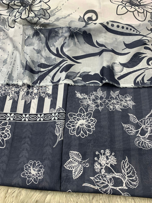 2Pc Supima Lawn Kameez & Duppata Printed Suit  Vol-3213