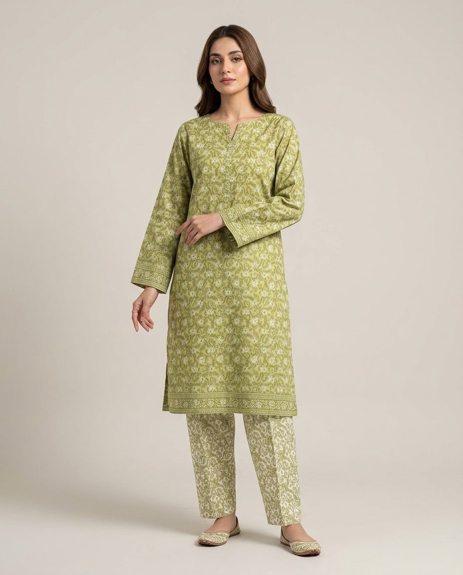 2Pc Sapphire kurta Shalwar Digital Printed Suit 499