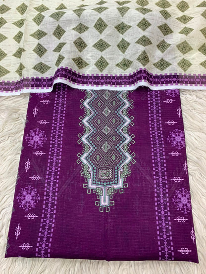 2Pc Bin Noor Fab Lawn Kameez & Dupatta Vol-67