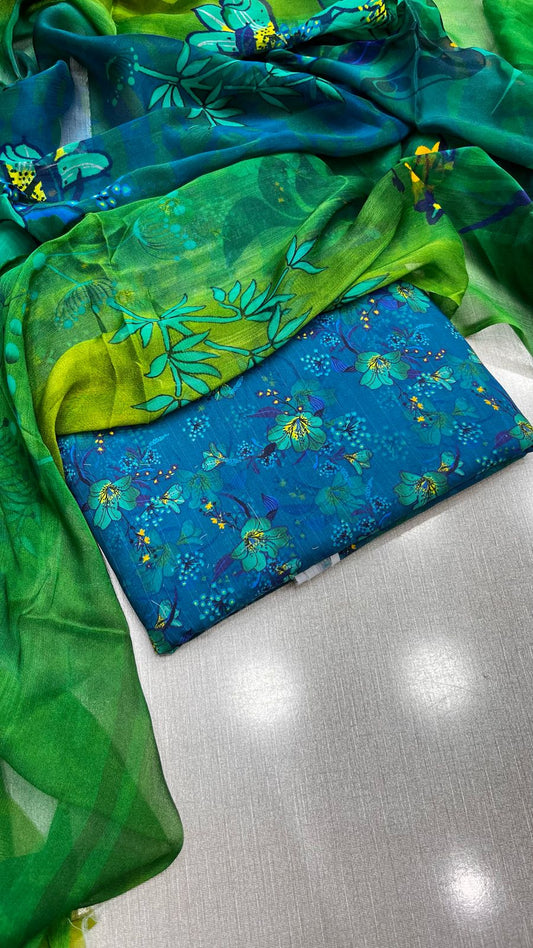 3Pc Luxury Chiffon with Tana Dora - Veloura Vol-307