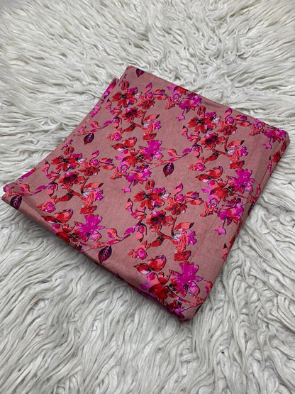 2Pc Supima Cross Slub Lawn Unstitched Suit  Vol-05