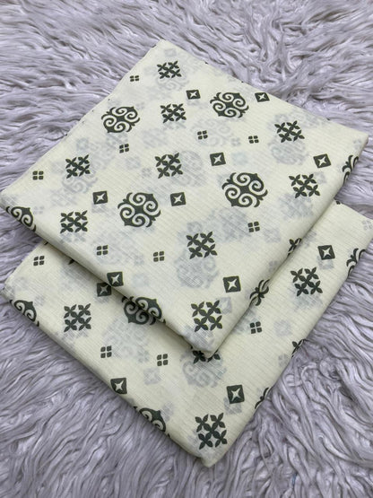 2Pc Lawn Bana Dora Suit Vol-6193