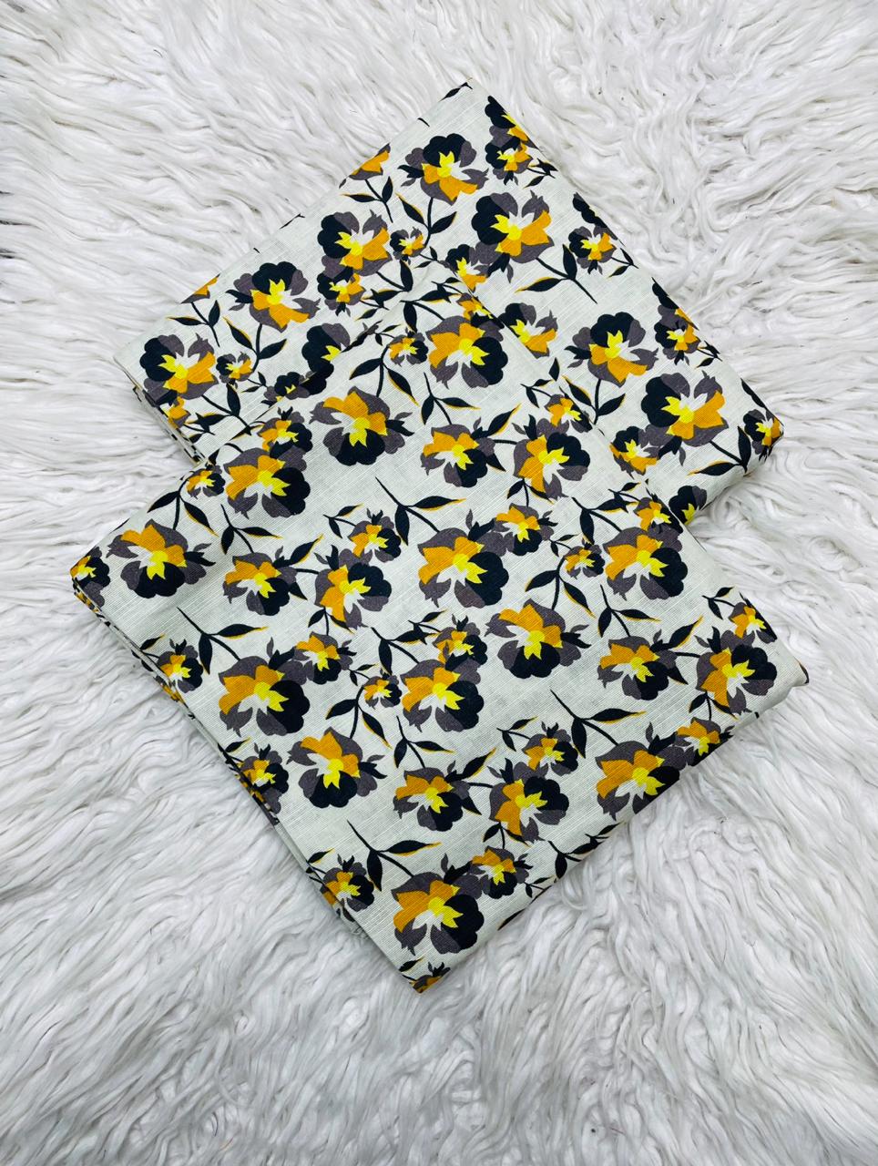 2 PC Slub Khaddar Allover Unstitched Suit Vol-0097