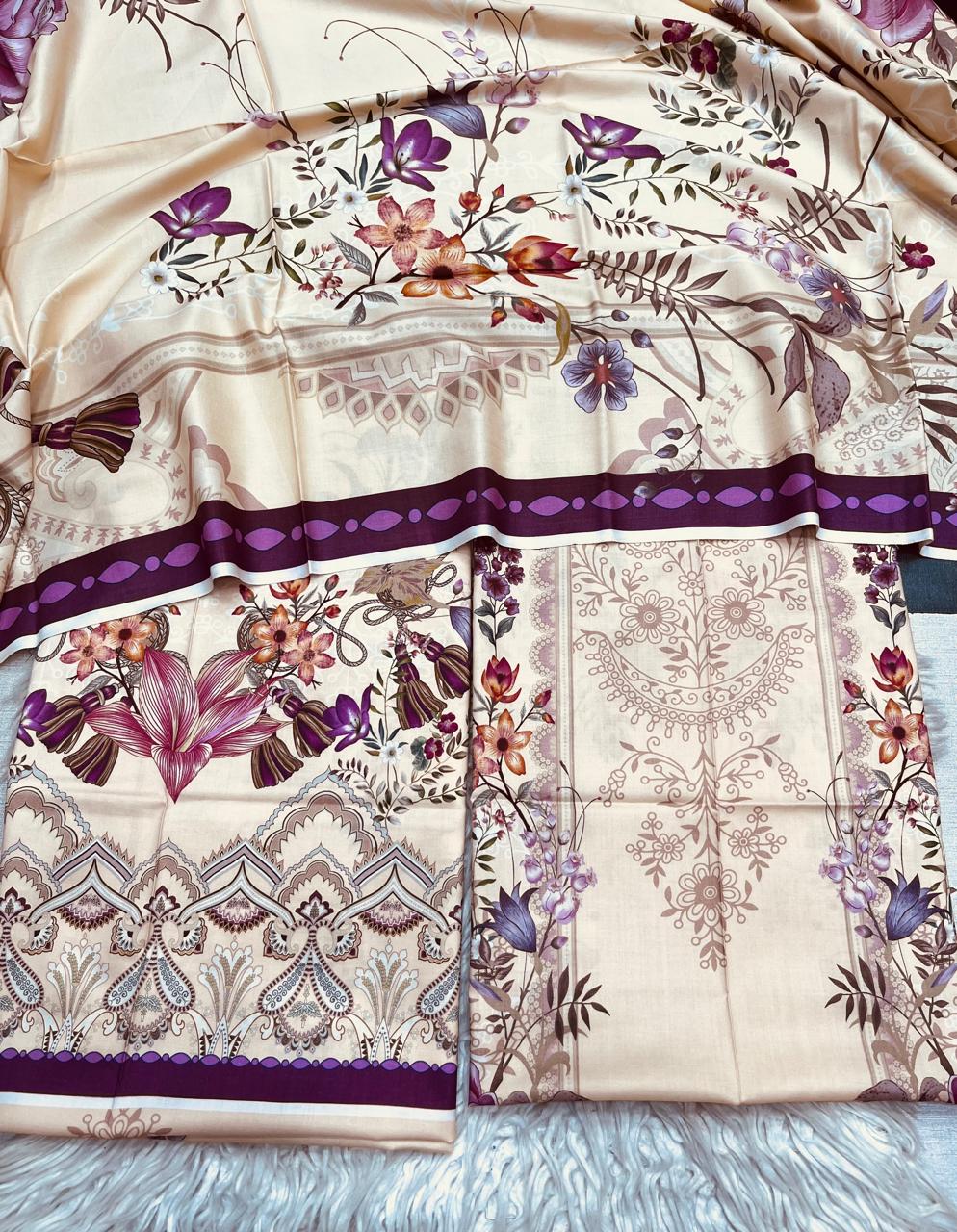 2Pc Linen Kameez & Dupatta Suit - 0081