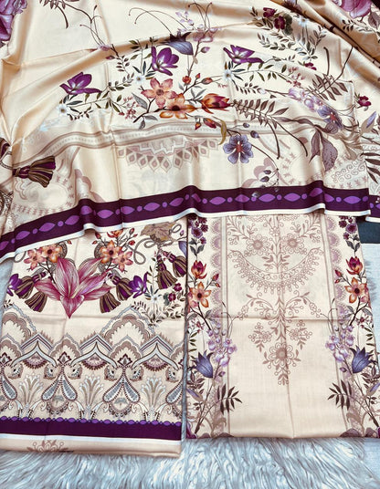 2Pc Linen Kameez & Dupatta Suit - 0081