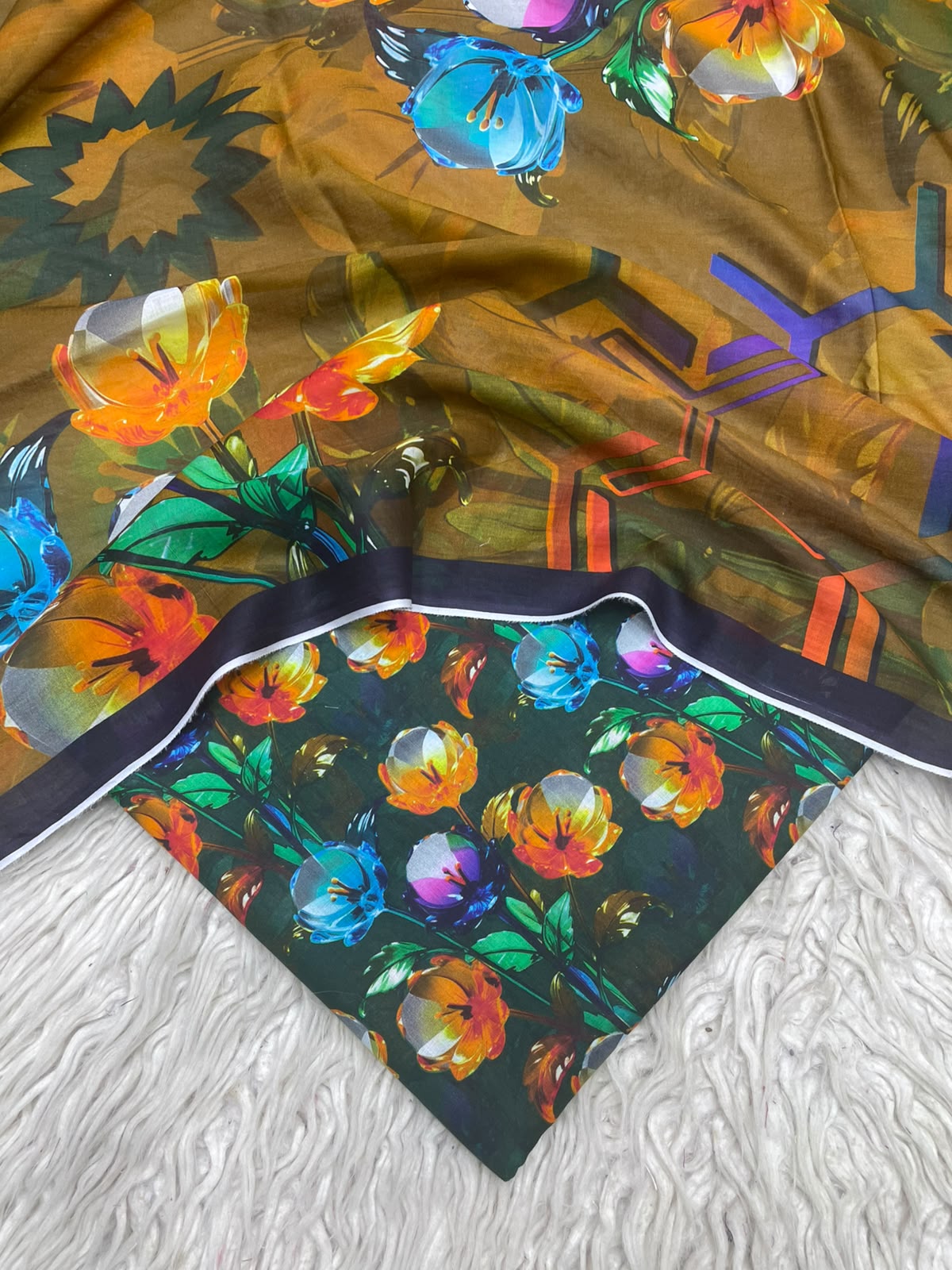 3Pc Same Digital Printed Lawn Suit 879