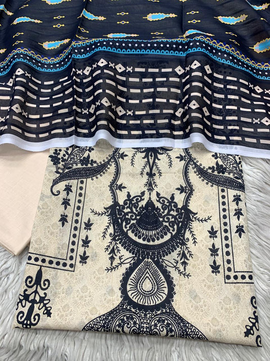 Lawn 3Pc Bin Noor Fab Printed Suit Vol-39(1)