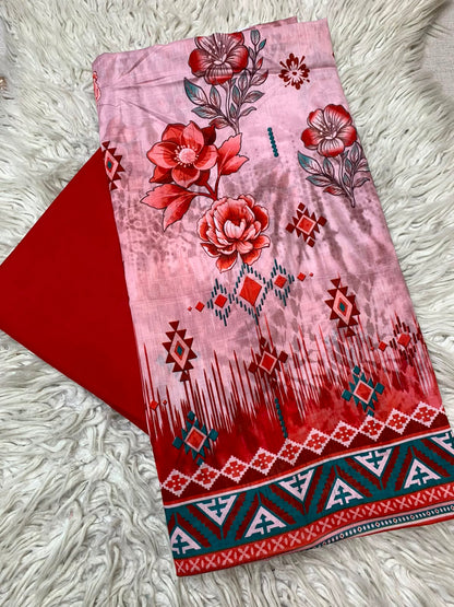 2Pc Printed Lawn Unstitched Suit 550
