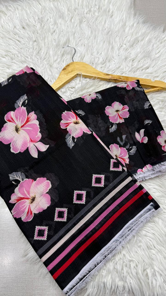 3Pc Lawn Unstitched Suit #906