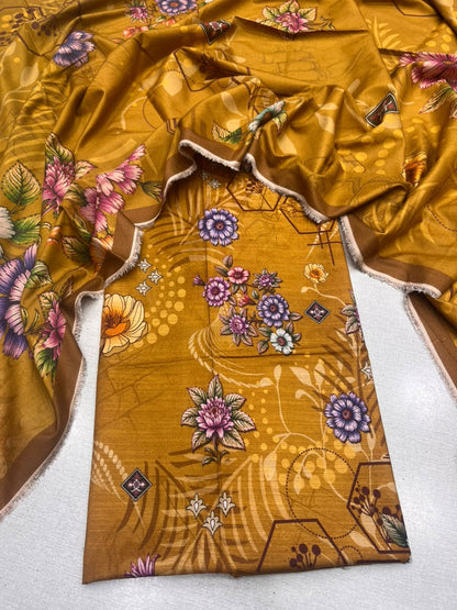 2Pc Dhanak Kameez & Dupatta Unstitched Suit 76