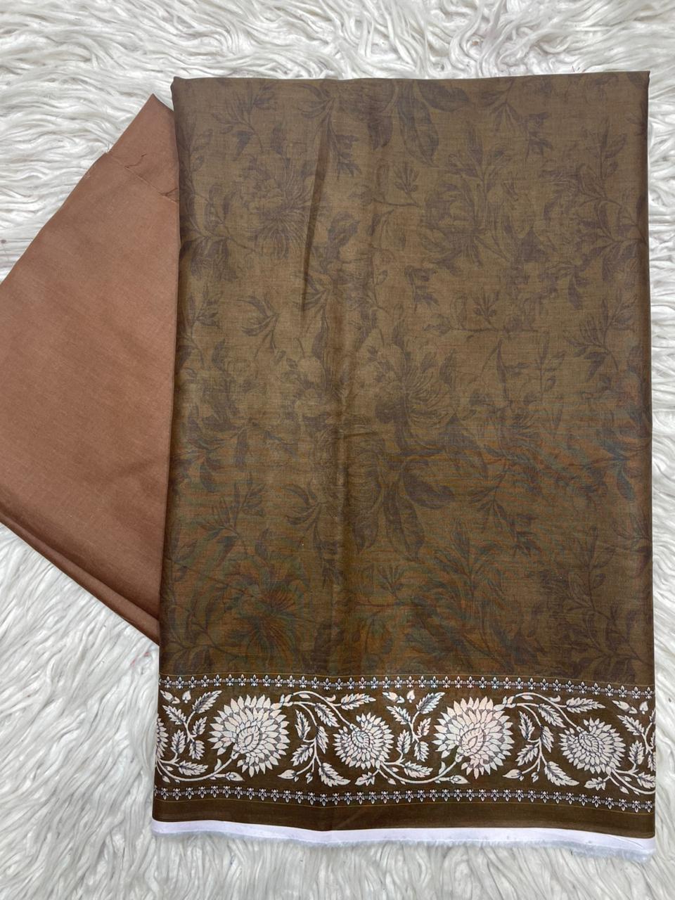 2Pc Lawn Kameez & Dyed Trouser Suit Vol-0170