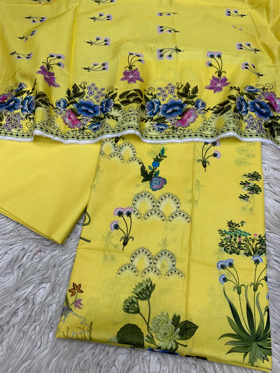 90x88 3Pc Lawn Suit Vol-0162