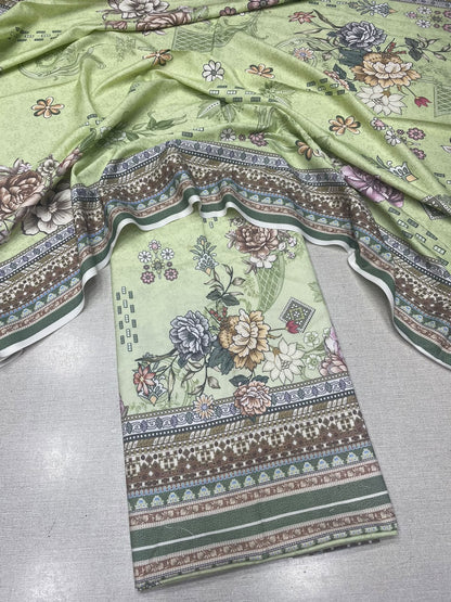 2Pc Dhanak Kameez & Dupatta Unstitched Suit 74