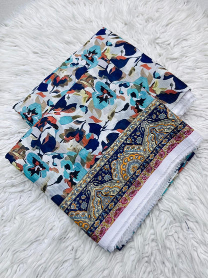 2Pc Sapphire Lawn Bana Dora Allover Unstitched Suit Vol-0119