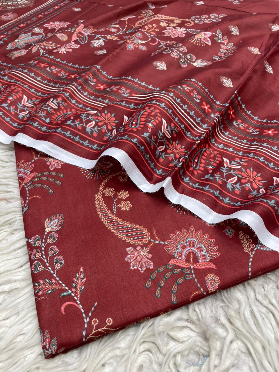 2Pc Lawn Kameez & Dupatta Vol-3208