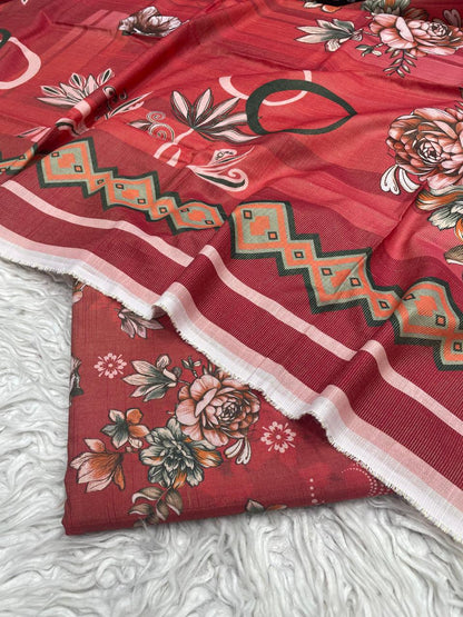 3Pc Chamki Khaddar Unstitched Suit Vol-452