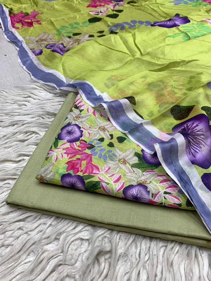 90x88 3Pc Premium Lawn Suit Vol-005