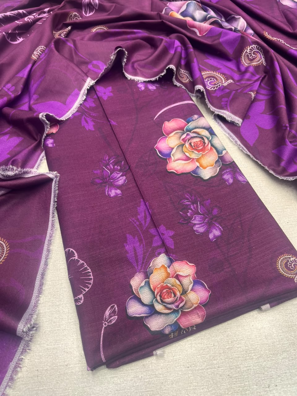 2Pc Dhanak Kameez & Dupatta Unstitched Suit 76